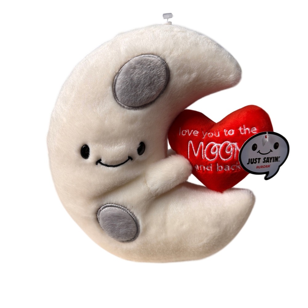 Aurora Just Sayin Moon Plush Love You To The Moon And Back Heart Stuff Toy 77208